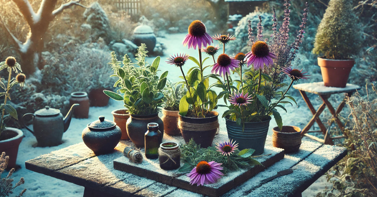 Heilpflanzen für den Winter: Echinacea, Salbei und Co. – Natürliche Helfer für die kalte Jahreszeit